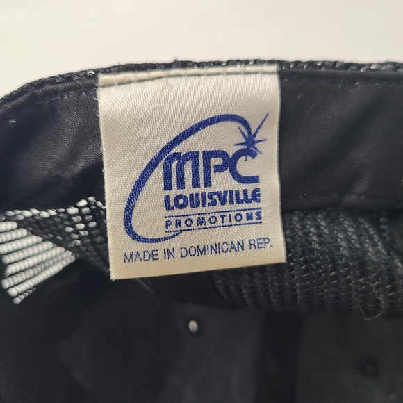 Vintage Blank Scrambled Eggs Trucker Hat Snapback (Fits Small) Mesh Black Gold - Picture 11 of 12